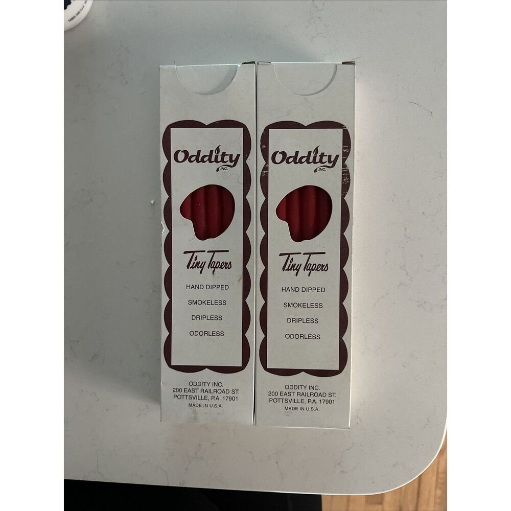 1 box Vintage 12-10" Tiny Tapers Hand Dipped Smokeless Dripless Odorless Oddity